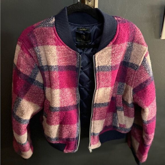 House of Harlow 1960 Jackets & Blazers - House Of Harlow 1960 Women's Plaid Wool Blend Quilted Lined Bomber Jacket Large